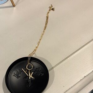 Gold Chain link letter necklace